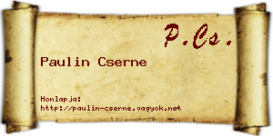 Paulin Cserne névjegykártya